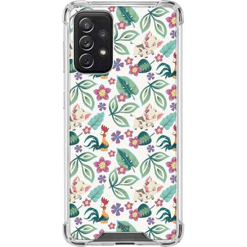 Disney Princess Moana Pua and Heihei Pattern Galaxy A72 5G Clear Case
