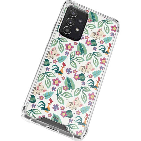 Disney Princess Moana Pua and Heihei Pattern Galaxy A72 5G Clear Case