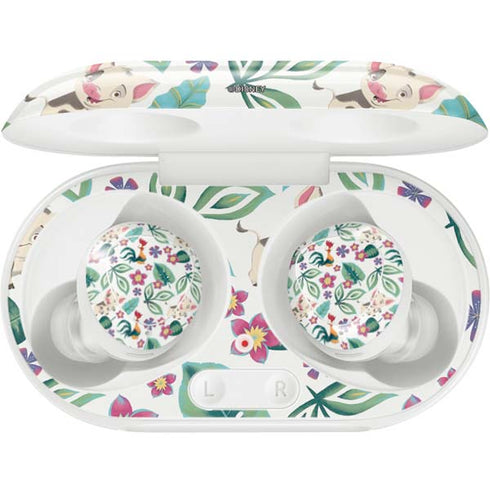 Disney Princess Moana Pua and Heihei Pattern Galaxy Buds Plus Skin