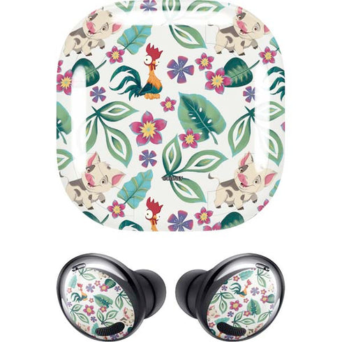 Disney Princess Moana Pua and Heihei Pattern Galaxy Buds Pro Skin