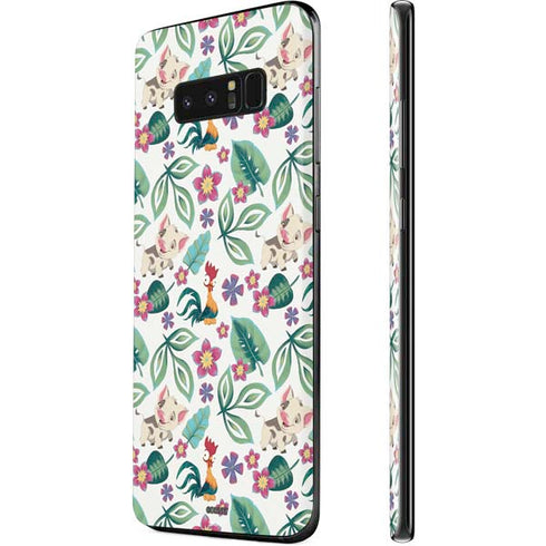 Disney Princess Moana Pua and Heihei Pattern Galaxy Note 8 Skin