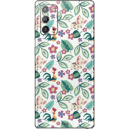 Disney Princess Moana Pua and Heihei Pattern Galaxy Note20 5G Skin