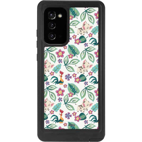 Disney Princess Moana Pua and Heihei Pattern Galaxy Note20 5G Waterproof Case