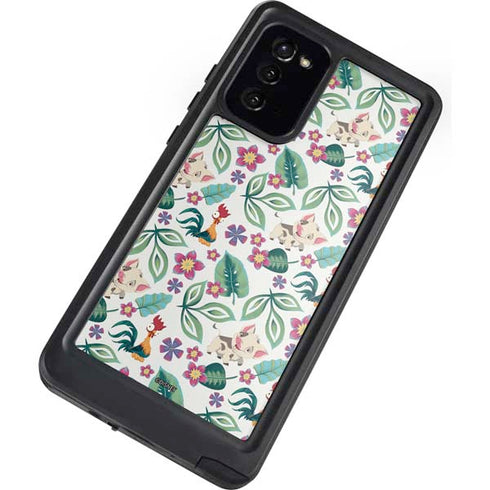 Disney Princess Moana Pua and Heihei Pattern Galaxy Note20 5G Waterproof Case