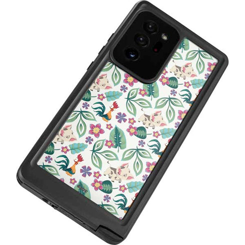 Disney Princess Moana Pua and Heihei Pattern Galaxy Note20 Ultra 5G Waterproof Case
