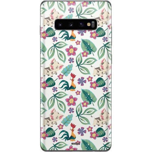 Disney Princess Moana Pua and Heihei Pattern Galaxy S10 Plus Skin