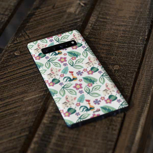 Disney Princess Moana Pua and Heihei Pattern Galaxy S10 Skin