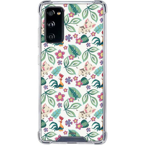 Disney Princess Moana Pua and Heihei Pattern Galaxy S20 FE Clear Case
