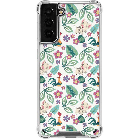 Disney Princess Moana Pua and Heihei Pattern Galaxy S21 Plus 5G Clear Case