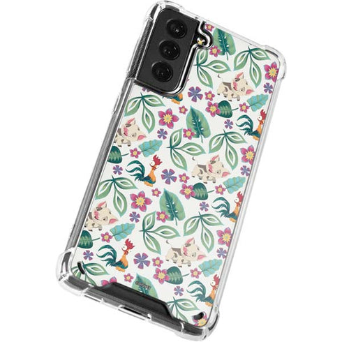 Disney Princess Moana Pua and Heihei Pattern Galaxy S21 Plus 5G Clear Case