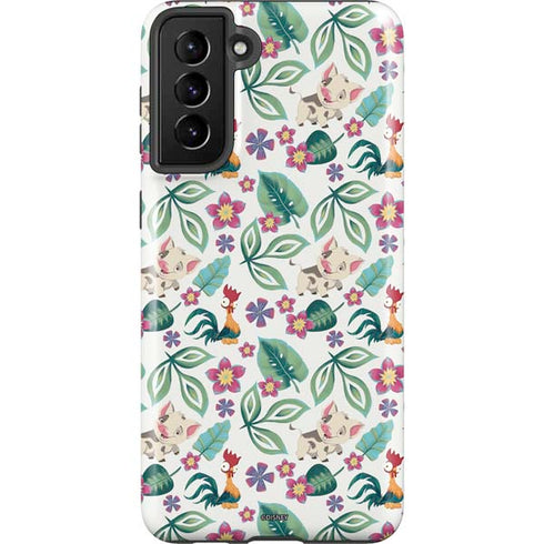 Disney Princess Moana Pua and Heihei Pattern Galaxy S21 Plus 5G Pro Case