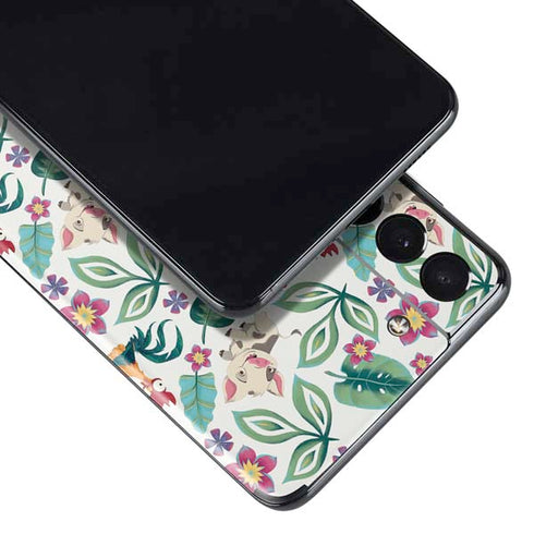 Disney Princess Moana Pua and Heihei Pattern Galaxy S21 Plus 5G Skin