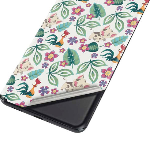 Disney Princess Moana Pua and Heihei Pattern Galaxy S21 Plus 5G Skin