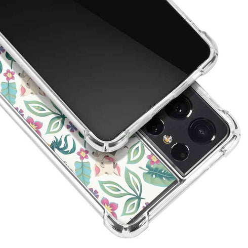 Disney Princess Moana Pua and Heihei Pattern Galaxy S21 Ultra 5G Clear Case