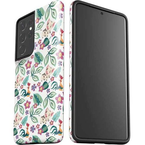 Disney Princess Moana Pua and Heihei Pattern Galaxy S21 Ultra 5G Pro Case