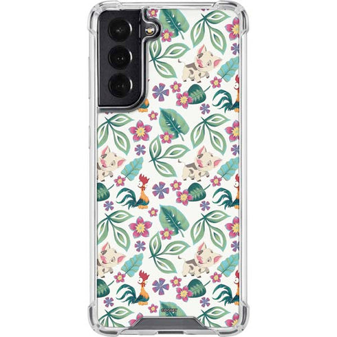 Disney Princess Moana Pua and Heihei Pattern Galaxy S22 Clear Case