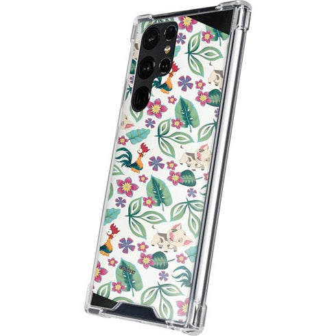 Disney Princess Moana Pua and Heihei Pattern Galaxy S22 Ultra Clear Case