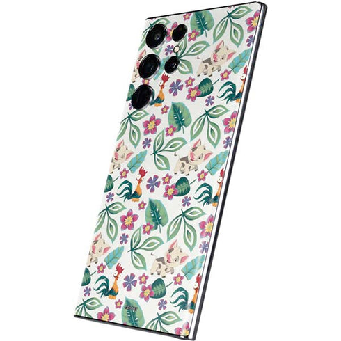 Disney Princess Moana Pua and Heihei Pattern Galaxy S22 Ultra Skin