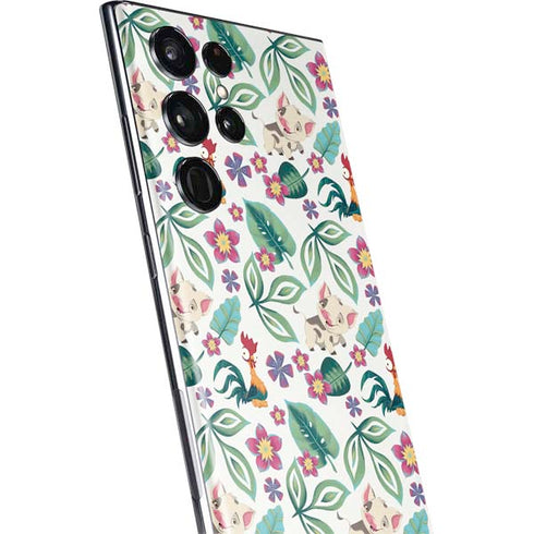 Disney Princess Moana Pua and Heihei Pattern Galaxy S22 Ultra Skin