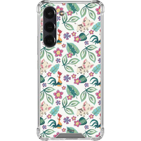 Disney Princess Moana Pua and Heihei Pattern Galaxy S23 FE Clear Case