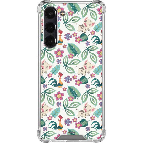 Disney Princess Moana Pua and Heihei Pattern Galaxy S23 Plus Clear Case