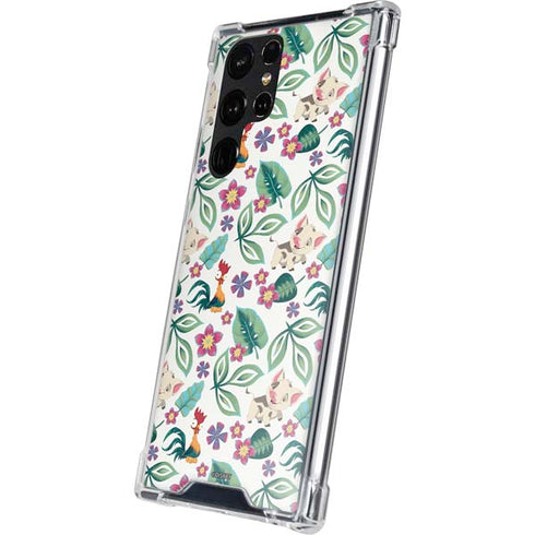 Disney Princess Moana Pua and Heihei Pattern Galaxy S23 Ultra Clear Case