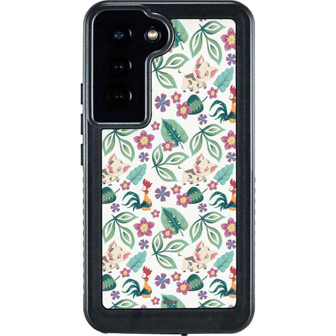Disney Princess Moana Pua and Heihei Pattern Galaxy S23 Waterproof Case