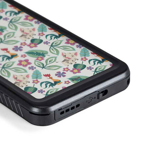 Disney Princess Moana Pua and Heihei Pattern Galaxy S23 Waterproof Case