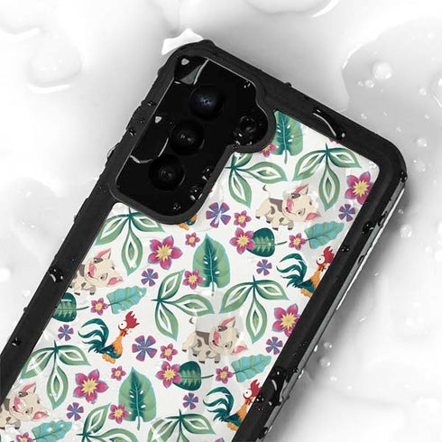 Disney Princess Moana Pua and Heihei Pattern Galaxy S23 Waterproof Case