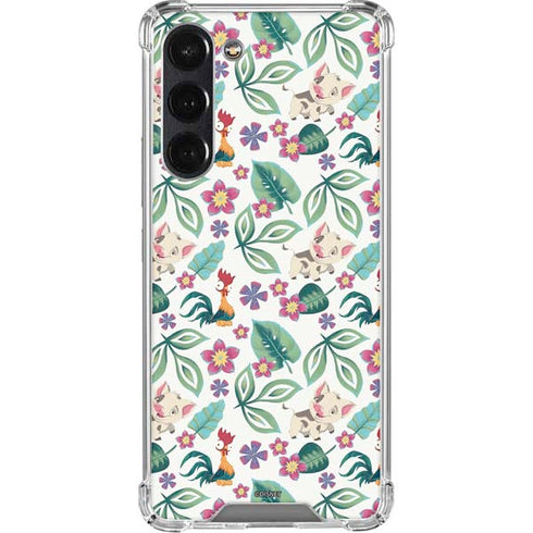 Disney Princess Moana Pua and Heihei Pattern Galaxy S24 FE Clear Case