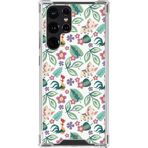 Disney Princess Moana Pua and Heihei Pattern Galaxy S24 Ultra Clear Case