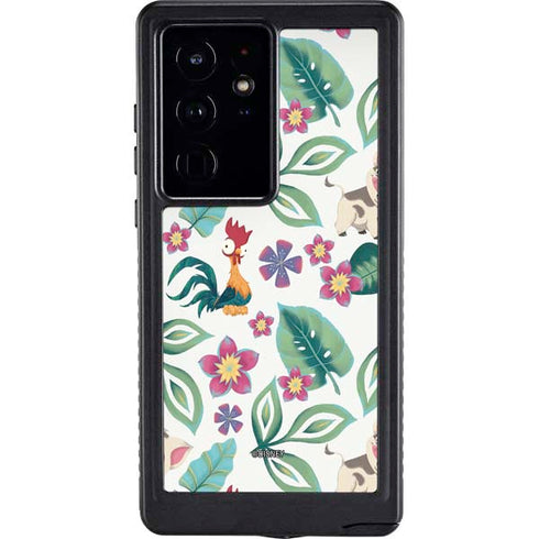 Disney Princess Moana Pua and Heihei Pattern Galaxy S24 Ultra Waterproof Case