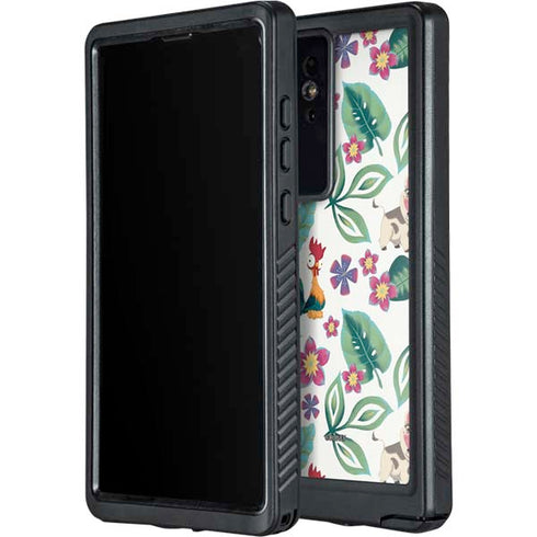 Disney Princess Moana Pua and Heihei Pattern Galaxy S24 Ultra Waterproof Case