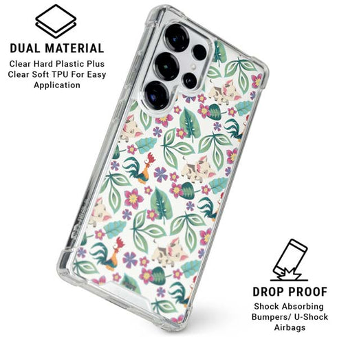 Disney Princess Moana Pua and Heihei Pattern Galaxy S25 Ultra Clear Case