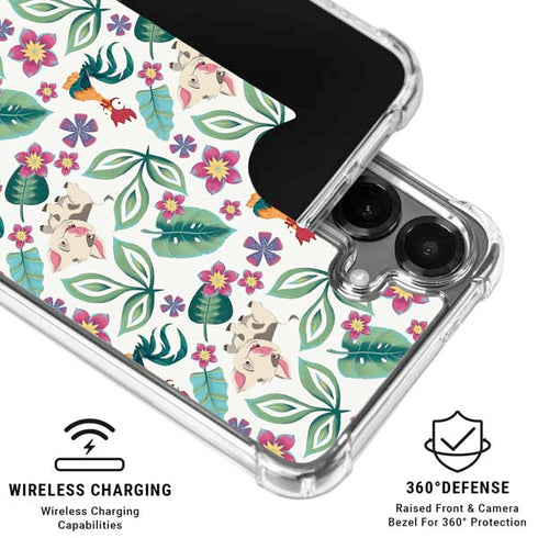 Disney Princess Moana Pua and Heihei Pattern Galaxy S26 Clear Case