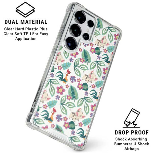 Disney Princess Moana Pua and Heihei Pattern Galaxy S26 Ultra Clear Case