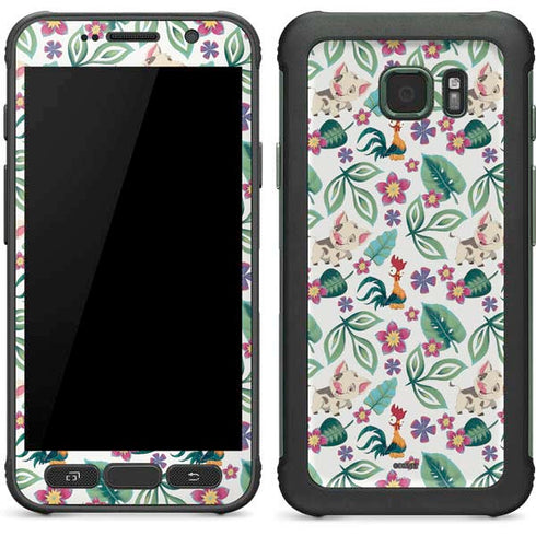 Disney Princess Moana Pua and Heihei Pattern Galaxy S7 Active Skin