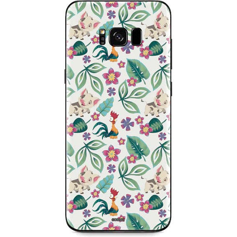Disney Princess Moana Pua and Heihei Pattern Galaxy S8 Skin