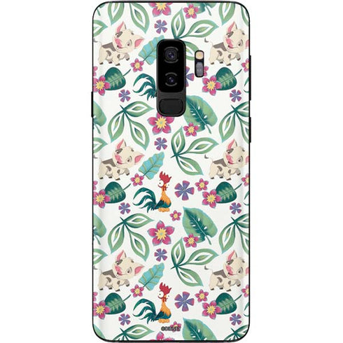 Disney Princess Moana Pua and Heihei Pattern Galaxy S9 Plus Skin