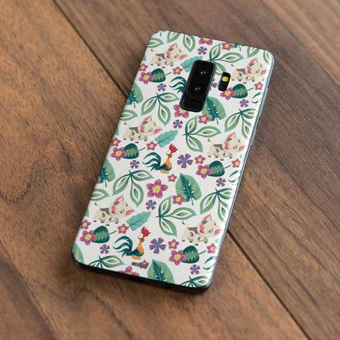Disney Princess Moana Pua and Heihei Pattern Galaxy S9 Plus Skin