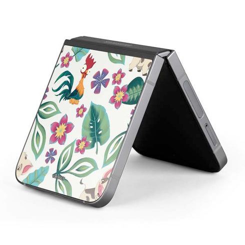 Disney Princess Moana Pua and Heihei Pattern Galaxy Z Flip6 Skin