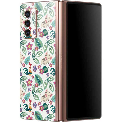 Disney Princess Moana Pua and Heihei Pattern Galaxy Z Fold2 5G Skin