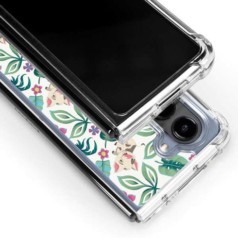 Disney Princess Moana Pua and Heihei Pattern Galaxy Z Fold5 5G Clear Case