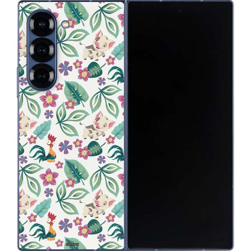 Disney Princess Moana Pua and Heihei Pattern Galaxy Z Fold6 Skin