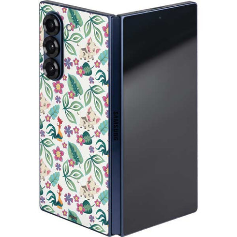 Disney Princess Moana Pua and Heihei Pattern Galaxy Z Fold6 Skin
