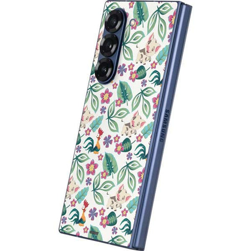 Disney Princess Moana Pua and Heihei Pattern Galaxy Z Fold6 Skin