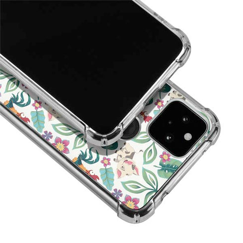 Disney Princess Moana Pua and Heihei Pattern Google Pixel 5 Clear Case