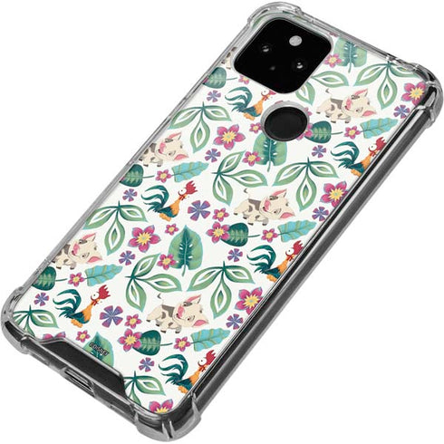 Disney Princess Moana Pua and Heihei Pattern Google Pixel 5 Clear Case