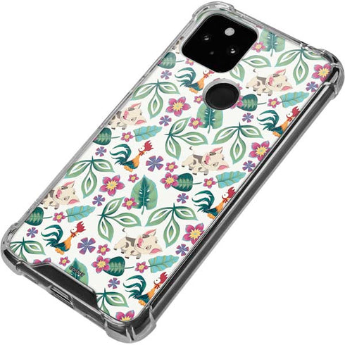 Disney Princess Moana Pua and Heihei Pattern Google Pixel 5a 5G Clear Case