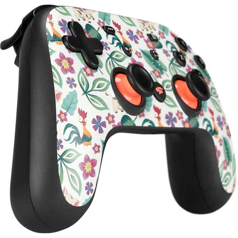 Disney Princess Moana Pua and Heihei Pattern Google Stadia Controller Skin